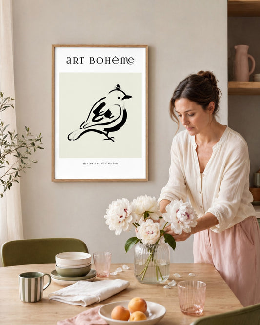 SENT Studio - Bohemian Poster No. 24 - framed print in a styled room
