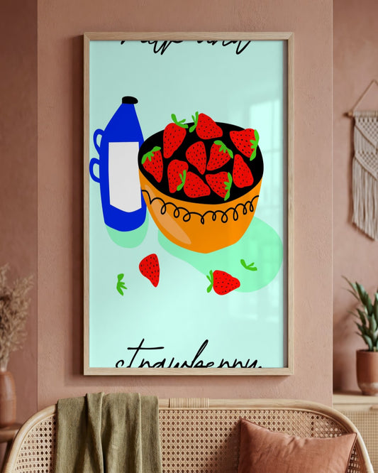 SENT Studio - Artistic Poster No. 6 - framed print in a styled room