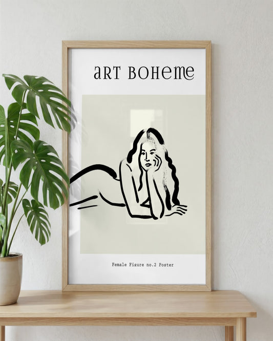 SENT Studio - Bohemian Poster No. 84 - framed print in a styled room
