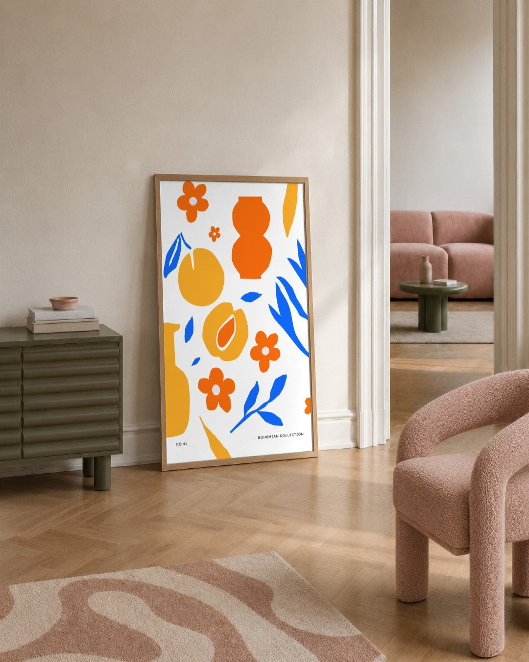 SENT Studio - Abstract Poster No. 38 - framed print in a styled room