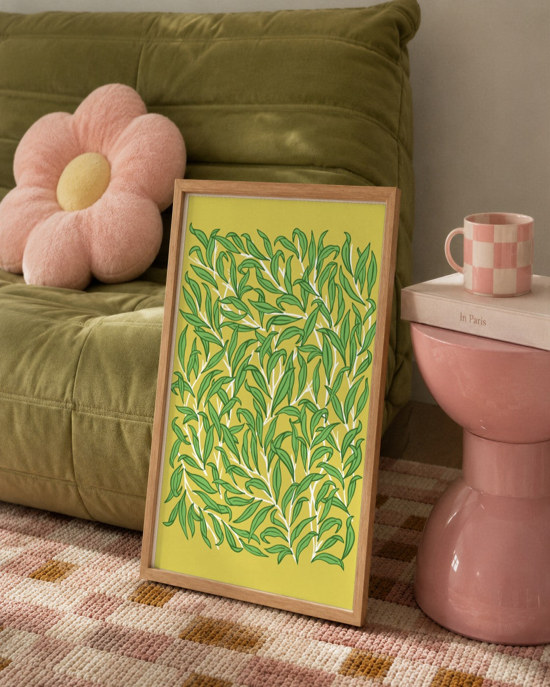 SENT Studio - Flower Poster No. 6 - framed print in a styled room