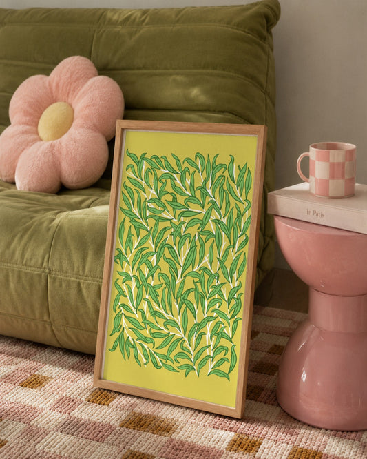 SENT Studio - Flower Poster No. 6 - framed print in a styled room