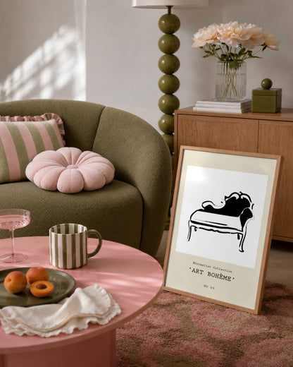 SENT Studio - Bohemian Poster No. 86 - framed print in a styled room