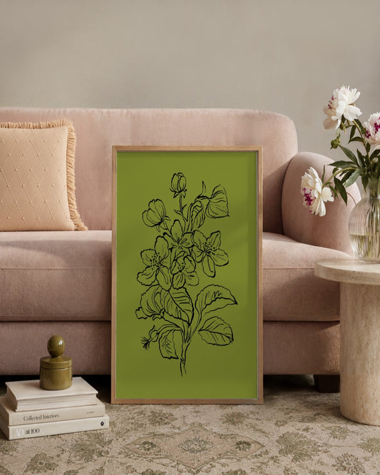SENT Studio - Blooming Flowers Poster No. 24 - framed print in a styled room