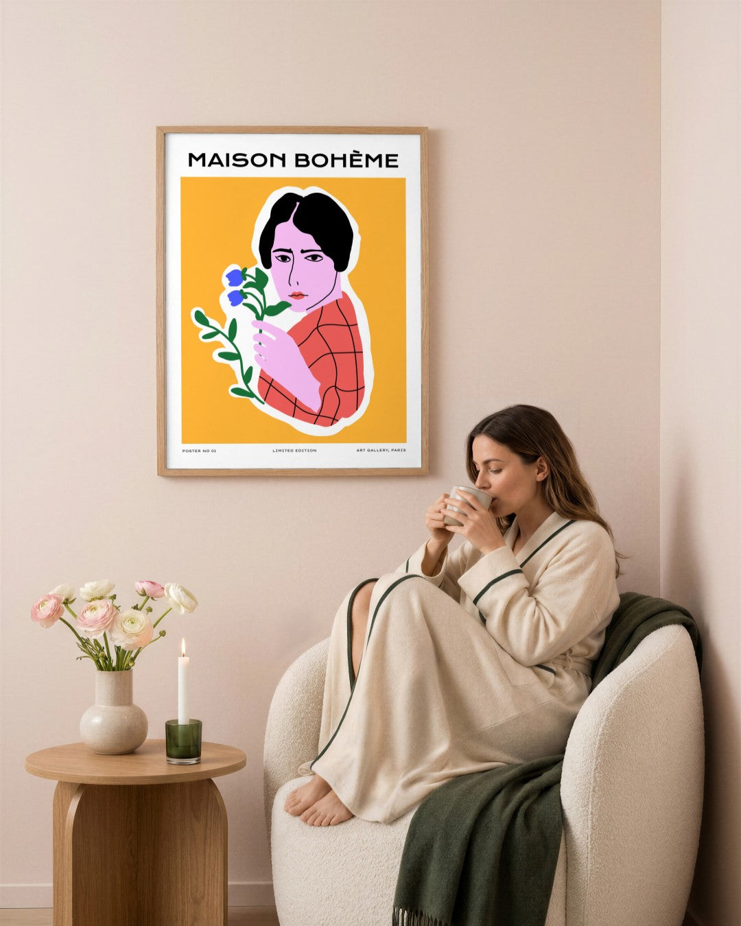 SENT Studio - Aesthetic Poster No. 1 - framed print in a styled room