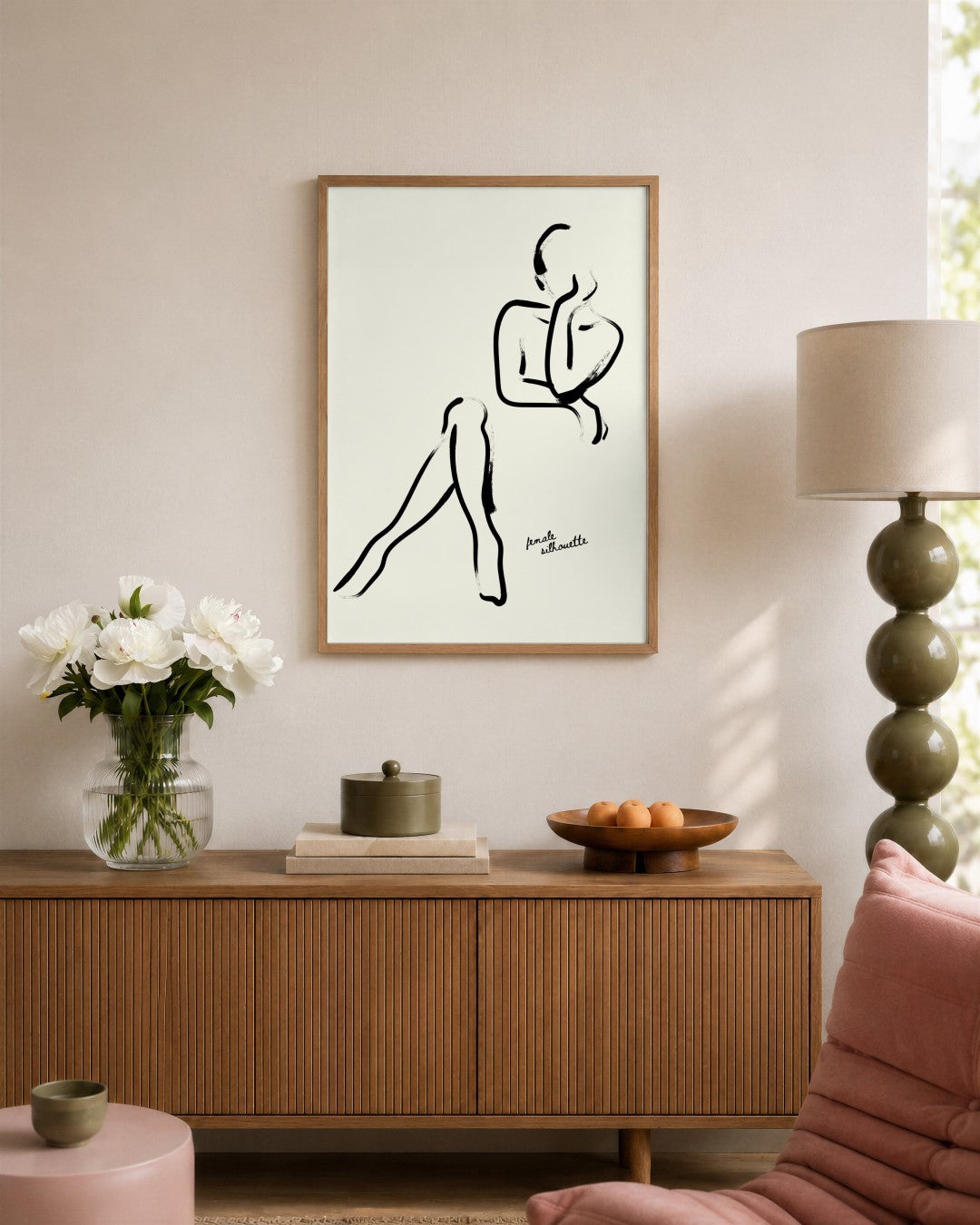 SENT Studio - Bohemian Poster No. 3 - framed print in a styled room