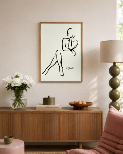 SENT Studio - Bohemian Poster No. 3 - framed print in a styled room