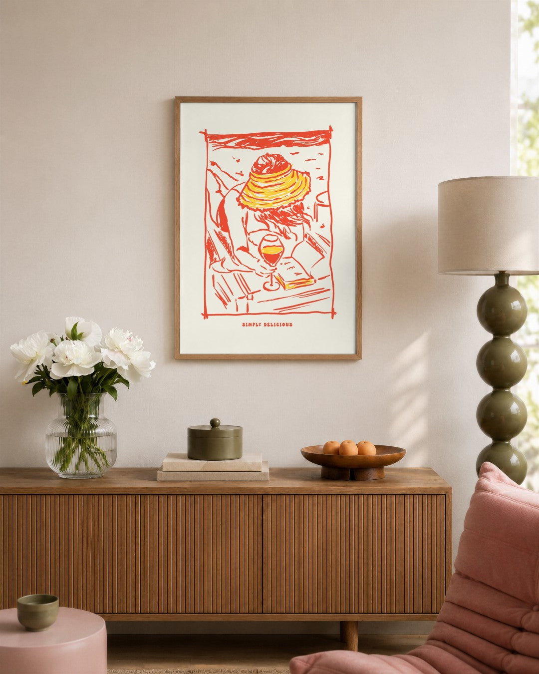 SENT Studio - Cravings Poster No. 56 - framed print in a styled room