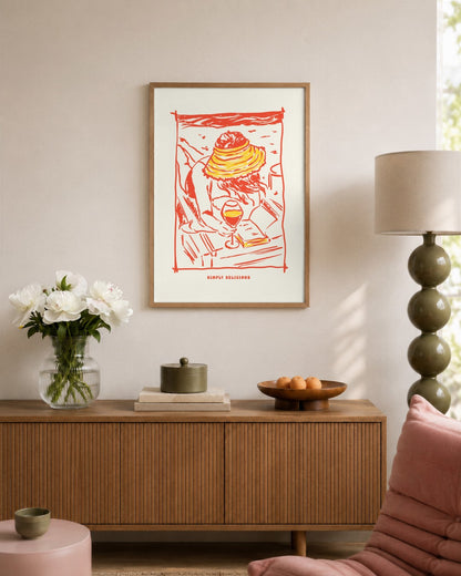 SENT Studio - Cravings Poster No. 56 - framed print in a styled room