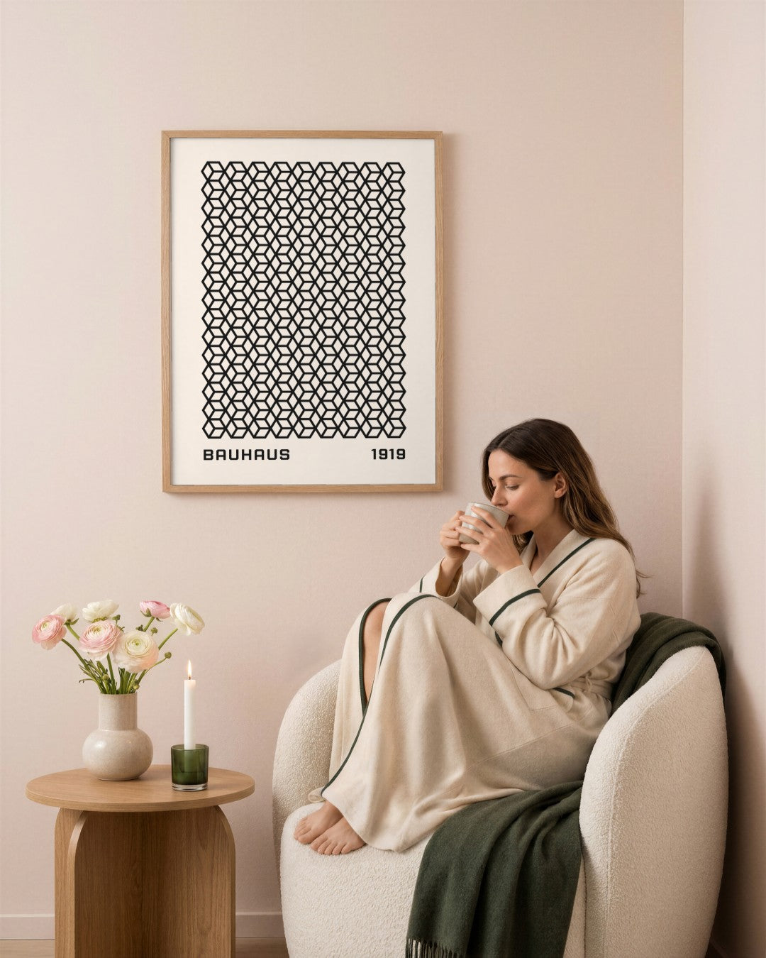 Bauhaus - Poster No. 40 - framed print in a styled room