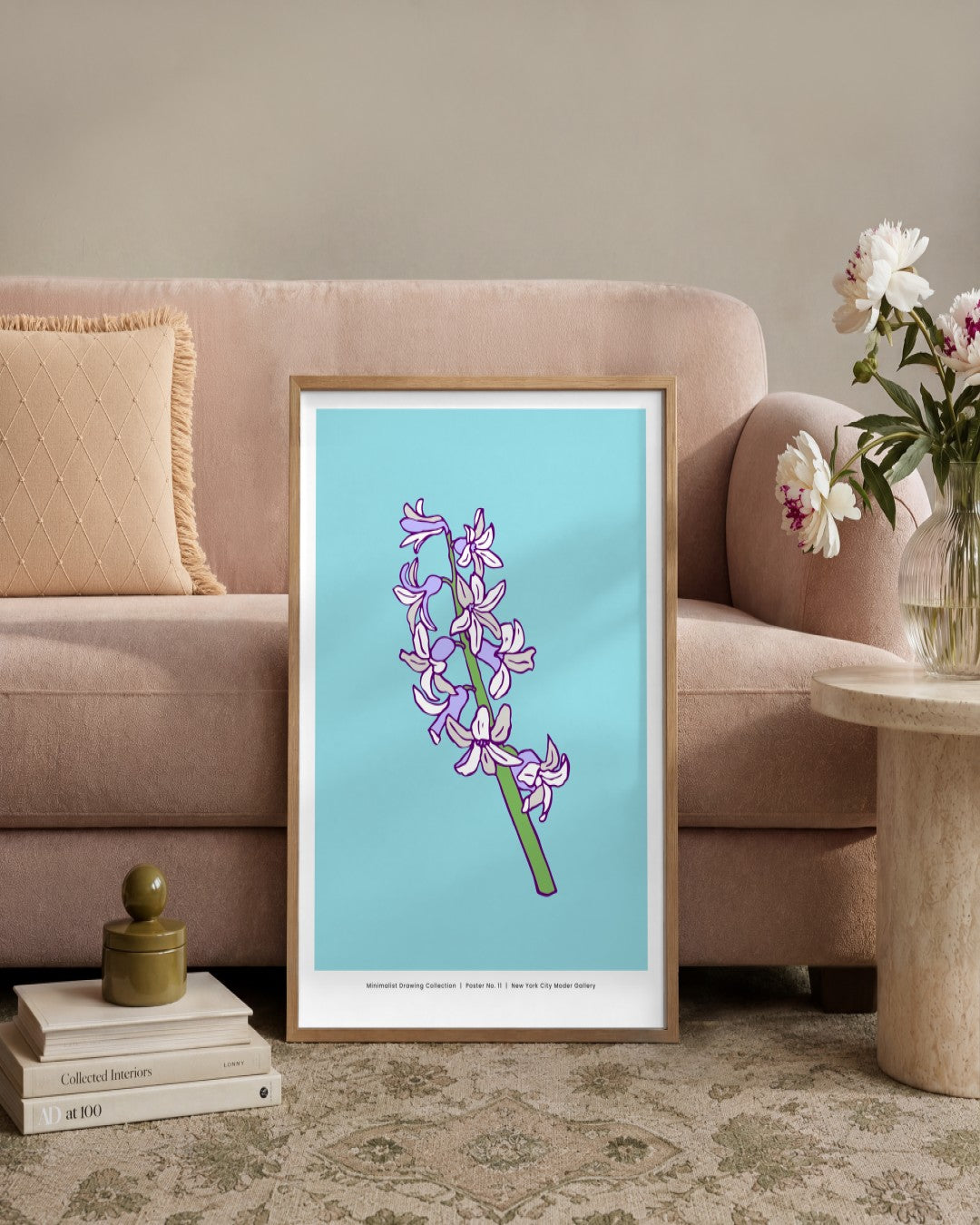 SENT Studio - Flower Poster No. 13 - framed print in a styled room