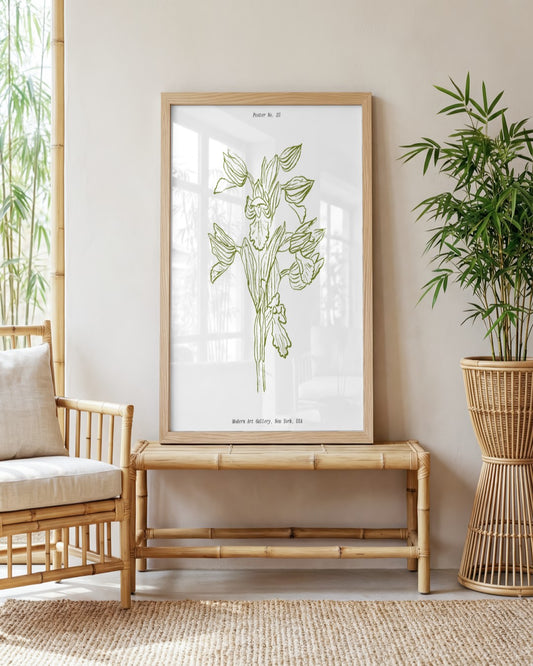 SENT Studio - Blooming Flowers Poster No. 25 - framed print in a styled room