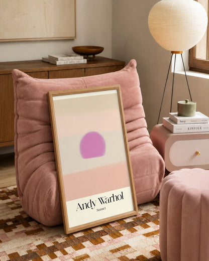 SENT Studio - Sunset Lilac - framed print in a styled room
