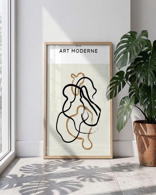 SENT Studio - Bohemian Poster No. 100 - framed print in a styled room