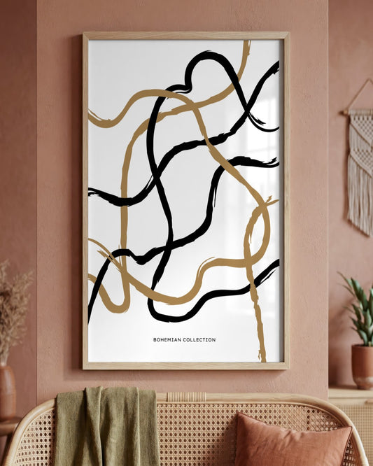 SENT Studio - Bohemian Poster No. 39 - framed print in a styled room