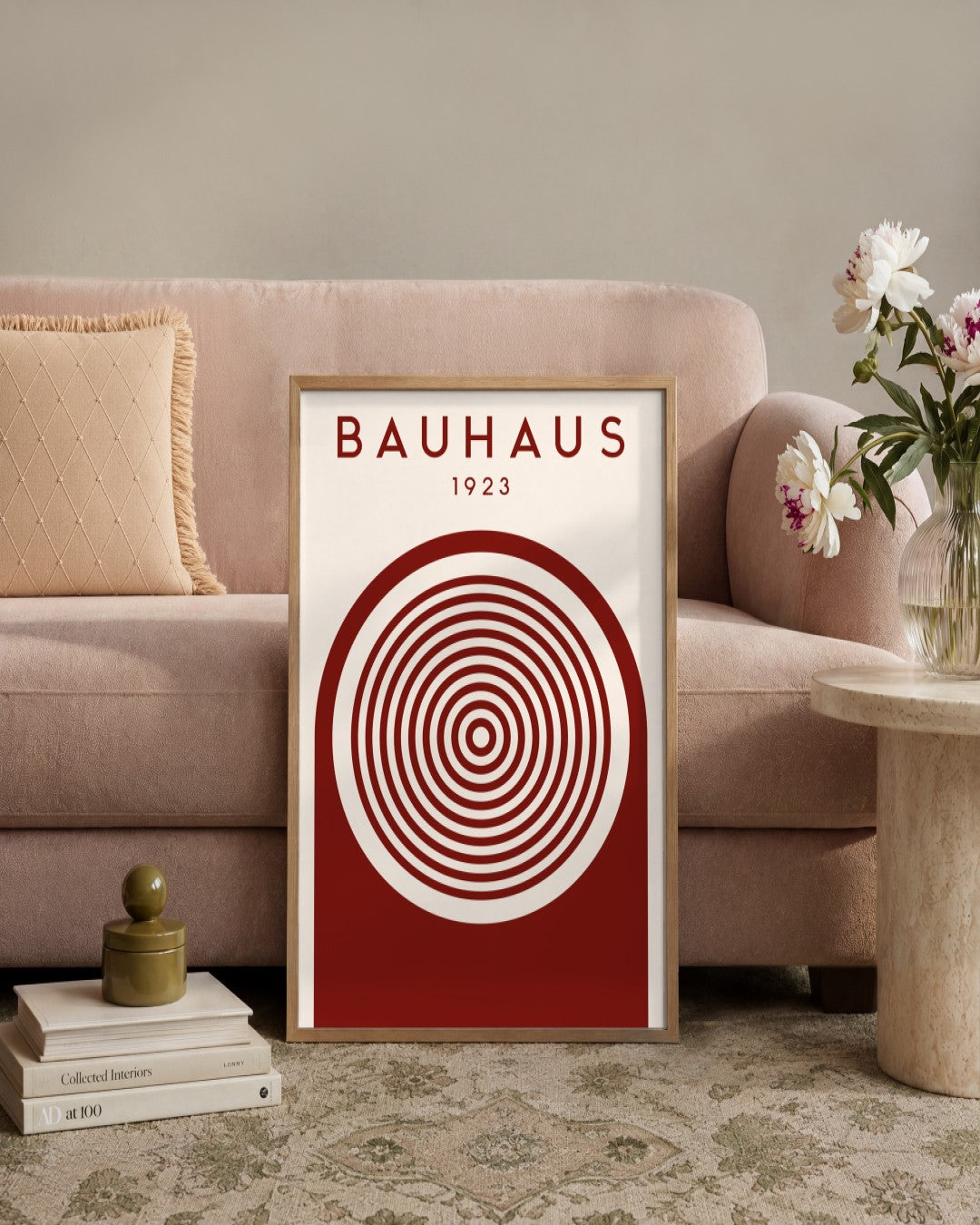 Bauhaus - Poster No. 49 - framed print in a styled room