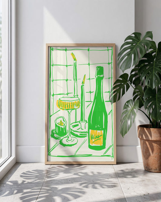 SENT Studio - Cravings Poster No. 43 - framed print in a styled room