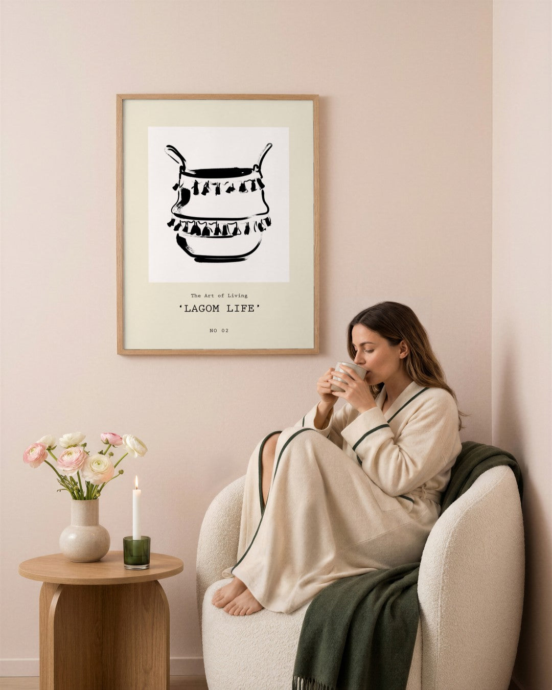 SENT Studio - Bohemian Poster No. 69 - framed print in a styled room