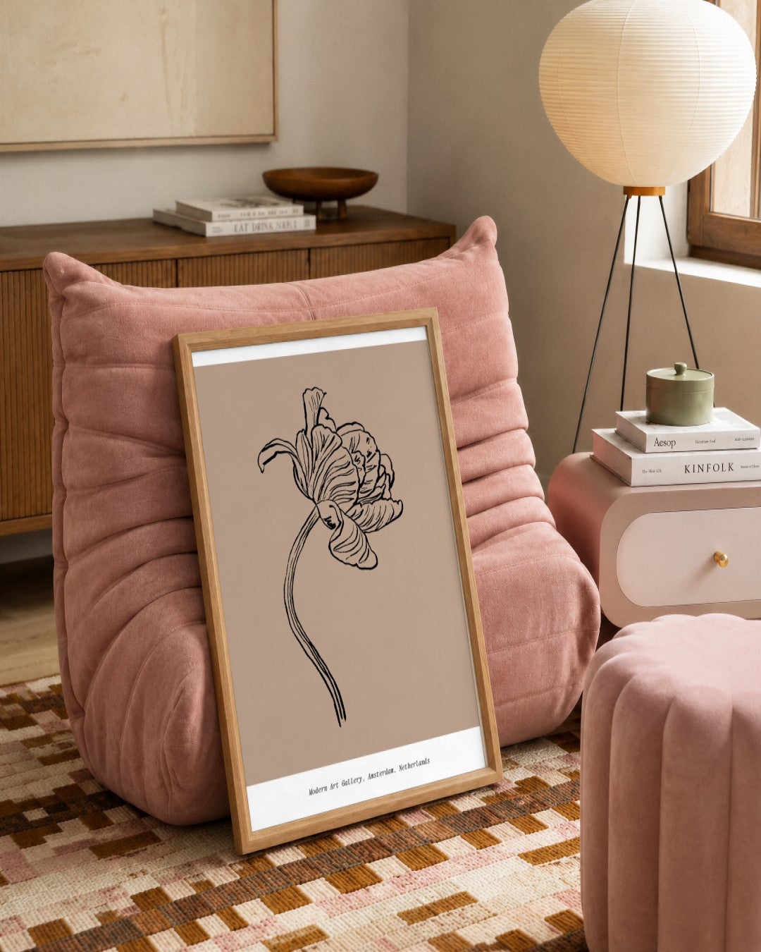 SENT Studio - Blooming Flowers Poster No. 37 - framed print in a styled room