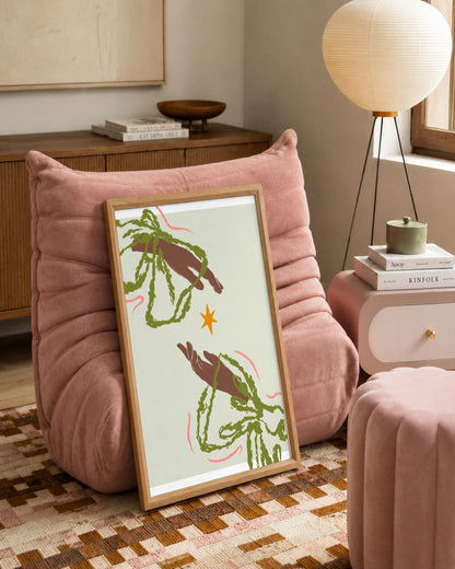 SENT Studio - Blooming Flowers Poster No. 29 - framed print in a styled room