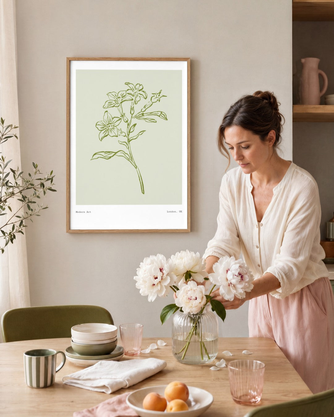 SENT Studio - Blooming Flowers Poster No. 58 - framed print in a styled room