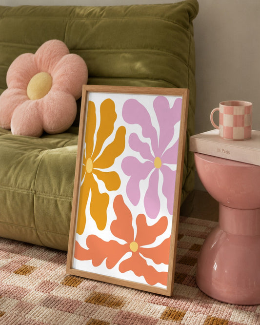 SENT Studio - Blooming Flowers Poster No. 45 - framed print in a styled room