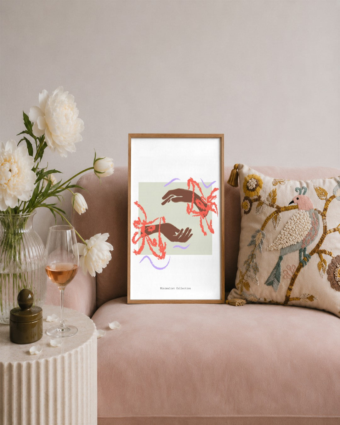 SENT Studio - Blooming Flowers Poster No. 44 - framed print in a styled room