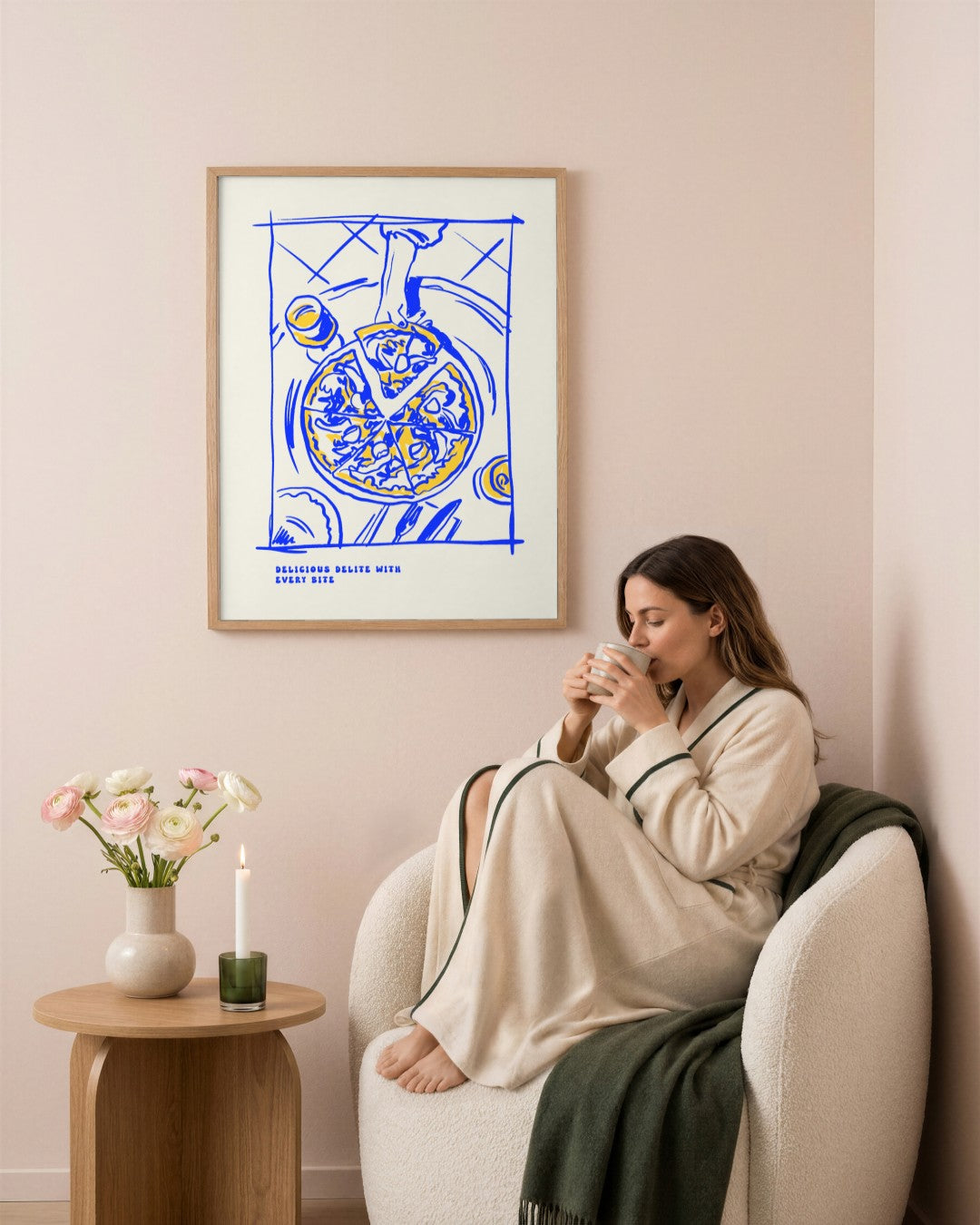 SENT Studio - Cravings Poster No. 50 - framed print in a styled room