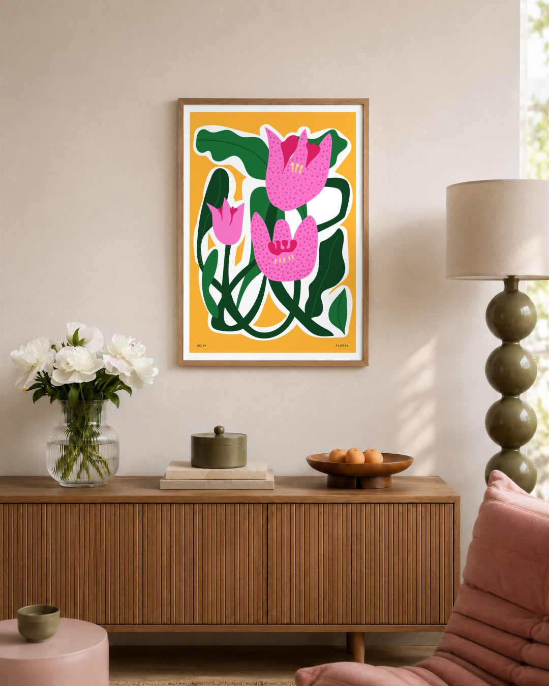 SENT Studio - Aesthetic Poster No. 14 - framed print in a styled room