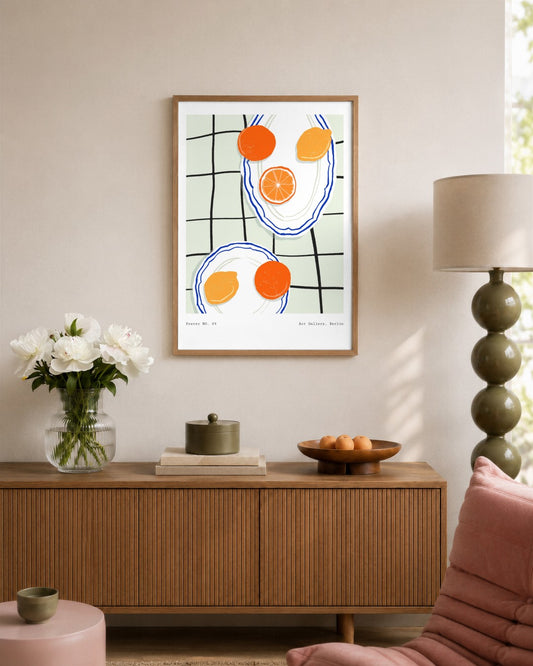 SENT Studio - Cravings Poster No. 9 - framed print in a styled room