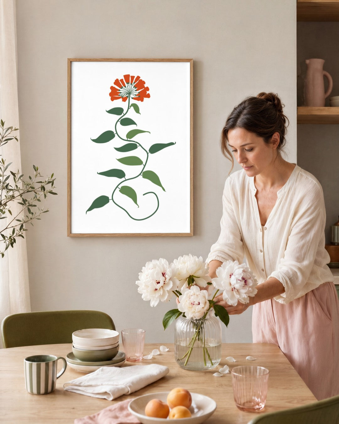 SENT Studio - Botanical Poster No. 51 - framed print in a styled room