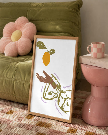 SENT Studio - Blooming Flowers Poster No. 51 - framed print in a styled room
