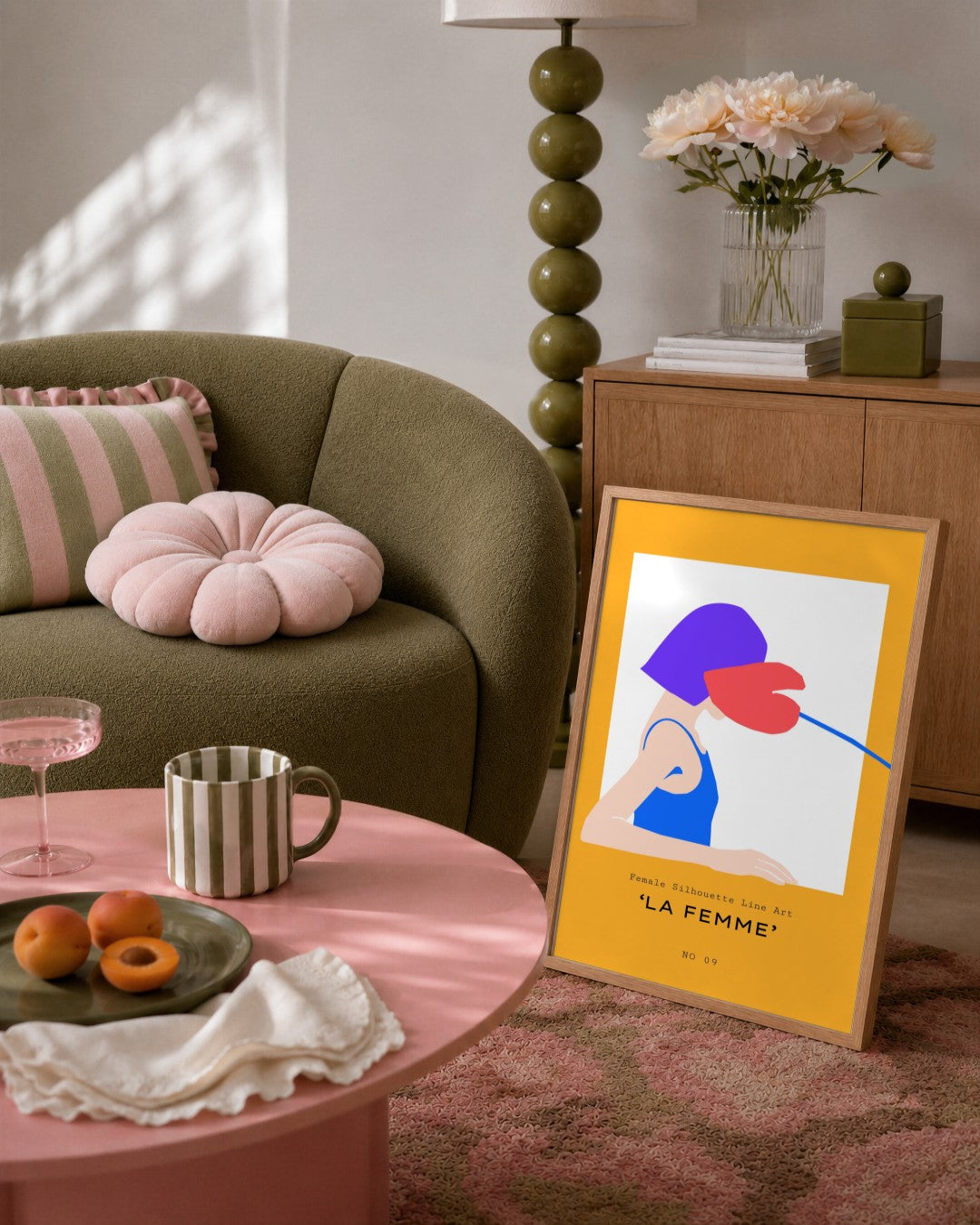 SENT Studio - Abstract Poster No. 50 - framed print in a styled room
