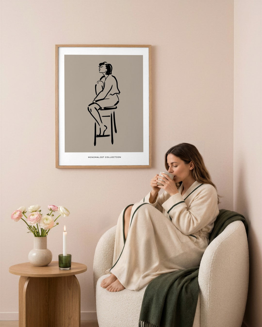 SENT Studio - Bohemian Poster No. 36 - framed print in a styled room
