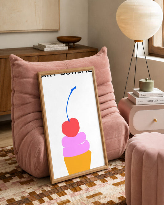 SENT Studio - Abstract Poster No. 67 - framed print in a styled room