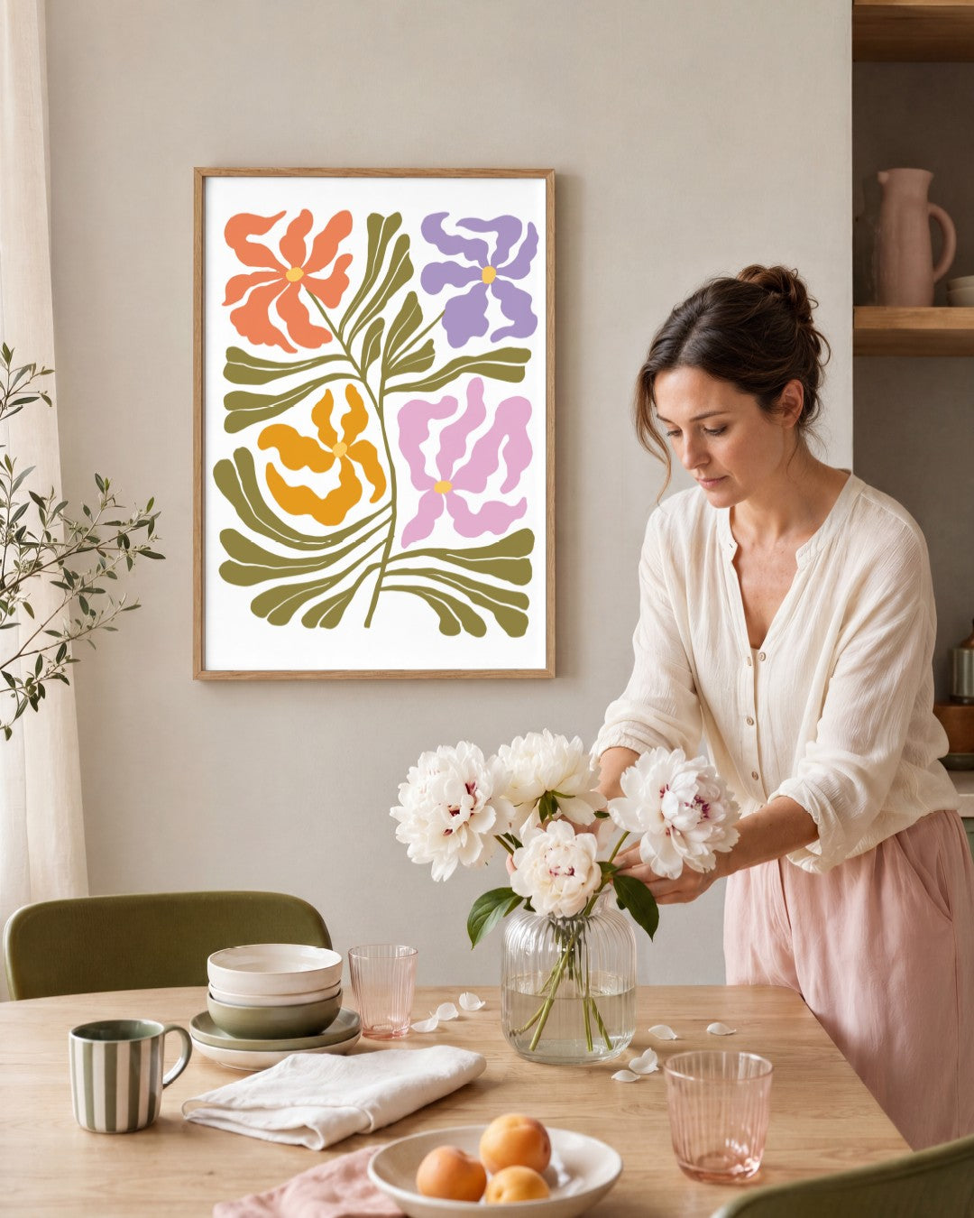 SENT Studio - Blooming Flowers Poster No. 48 - framed print in a styled room