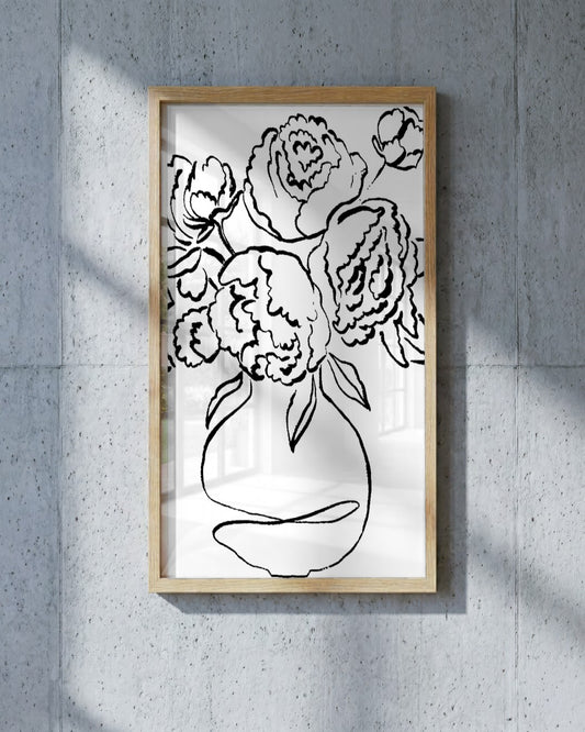 SENT Studio - Blooming Flowers Poster No. 22 - framed print in a styled room