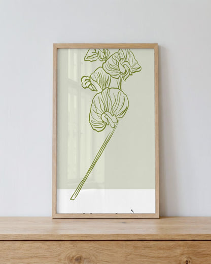 SENT Studio - Blooming Flowers Poster No. 27 - framed print in a styled room