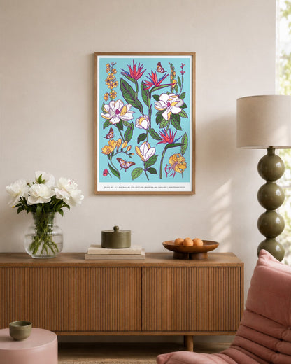 SENT Studio - Flower Poster No. 1 - framed print in a styled room
