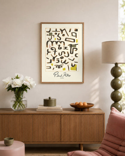 SENT Studio - Gesetz - framed print in a styled room