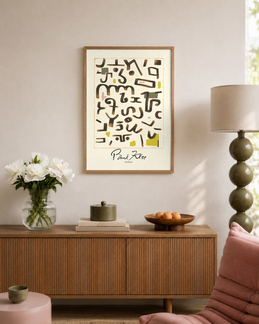 SENT Studio - Gesetz - framed print in a styled room