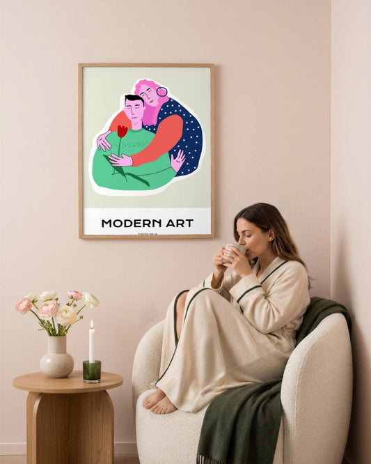SENT Studio - Aesthetic Poster No. 12 - framed print in a styled room