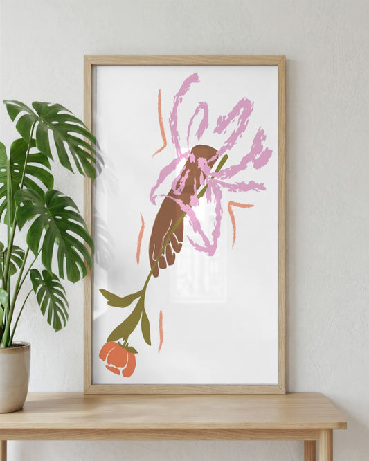 SENT Studio - Blooming Flowers Poster No. 52 - framed print in a styled room