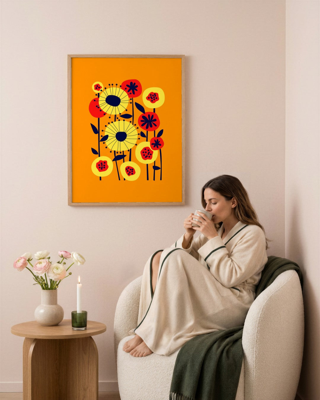 SENT Studio - Artistic Poster No. 48 - framed print in a styled room