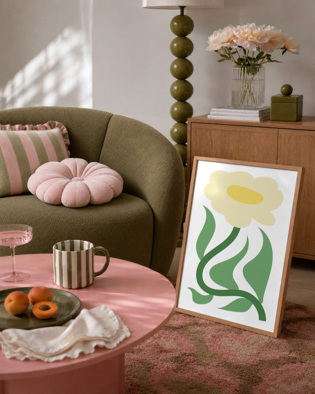 SENT Studio - Organic Cut-out No. 1 - framed print in a styled room