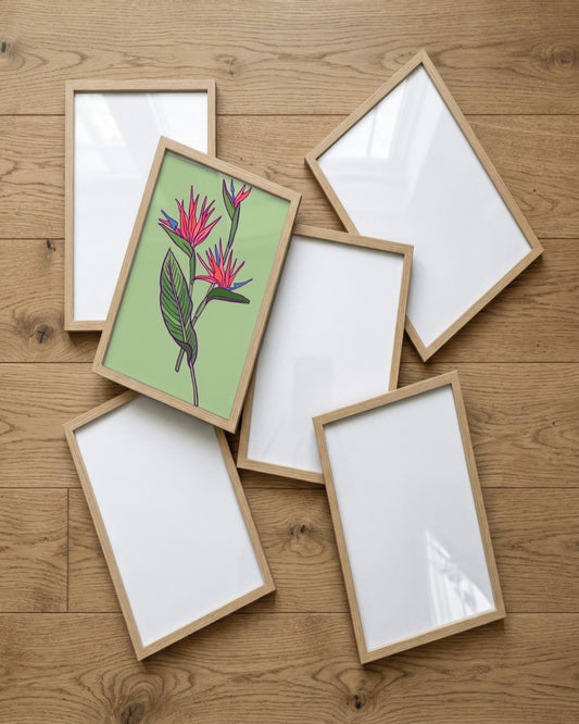 SENT Studio - Flower Poster No. 21 - framed print in a styled room