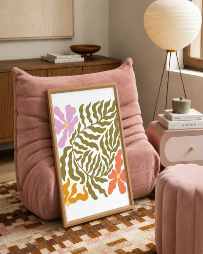 SENT Studio - Blooming Flowers Poster No. 37 - framed print in a styled room