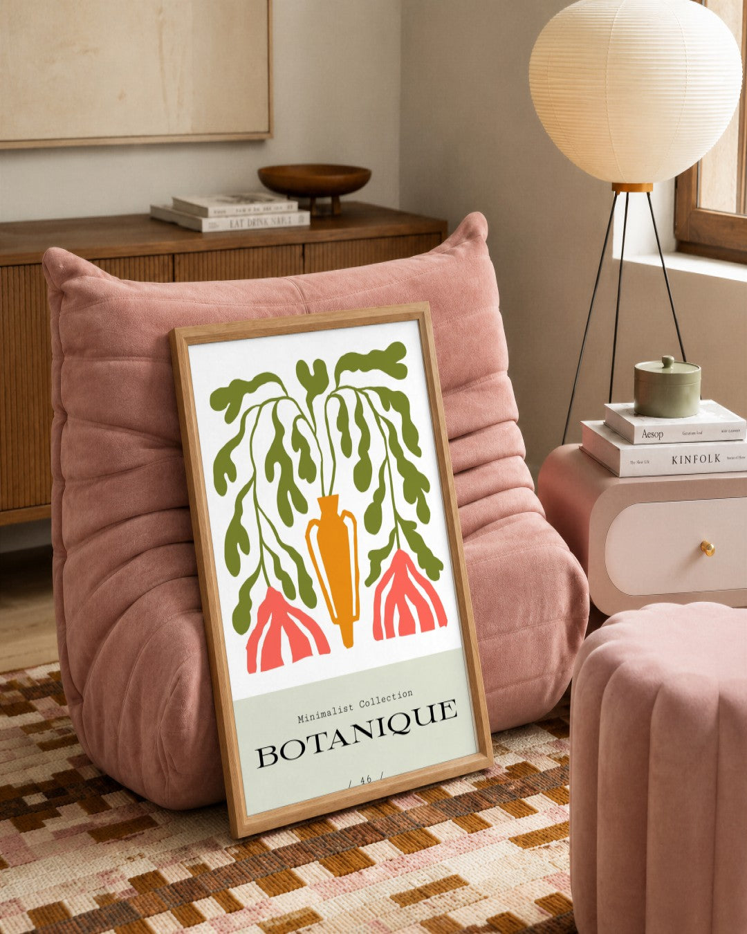 SENT Studio - Blooming Flowers Poster No. 46 - framed print in a styled room