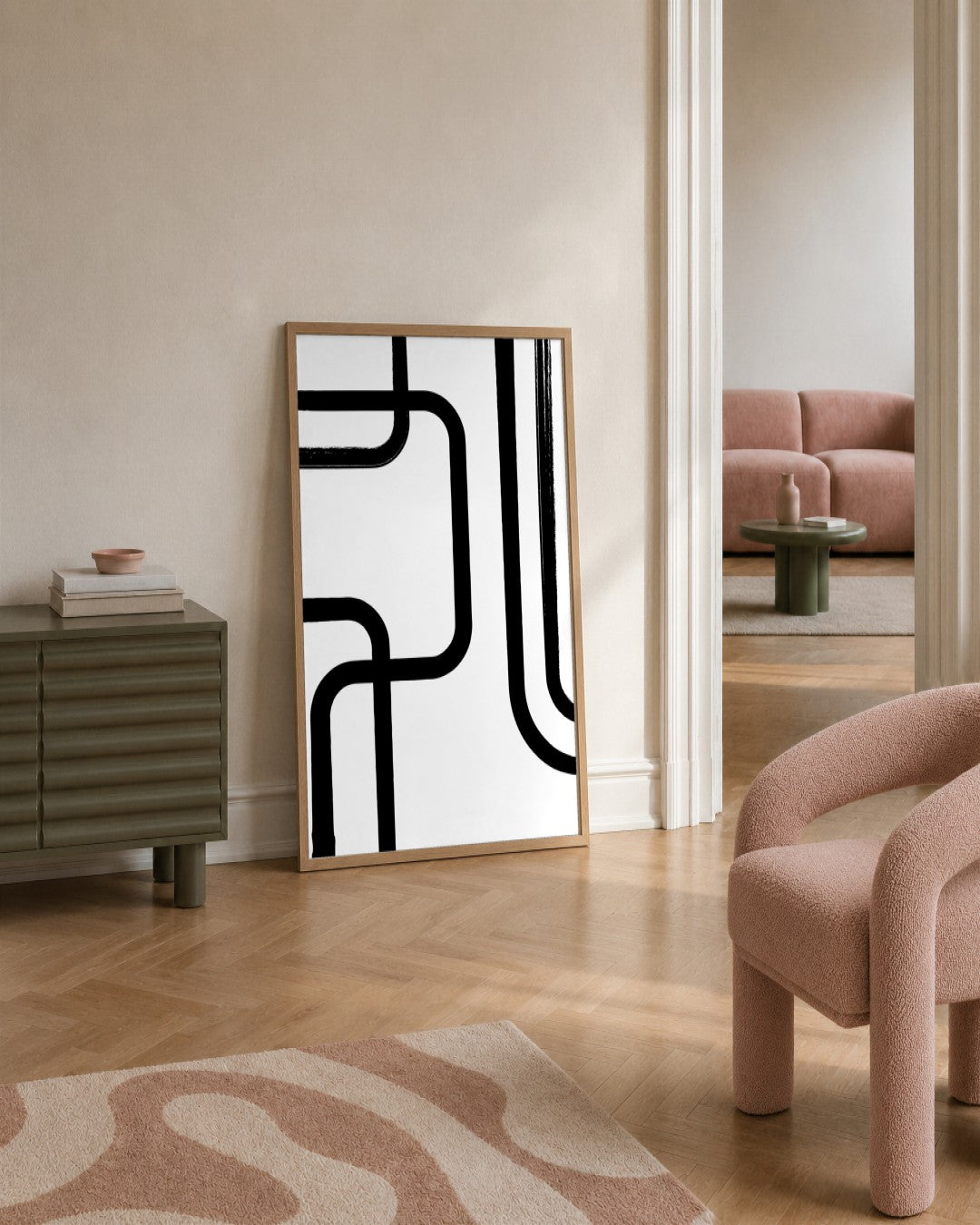 SENT Studio - Bohemian Poster No. 28 - framed print in a styled room