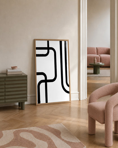 SENT Studio - Bohemian Poster No. 28 - framed print in a styled room